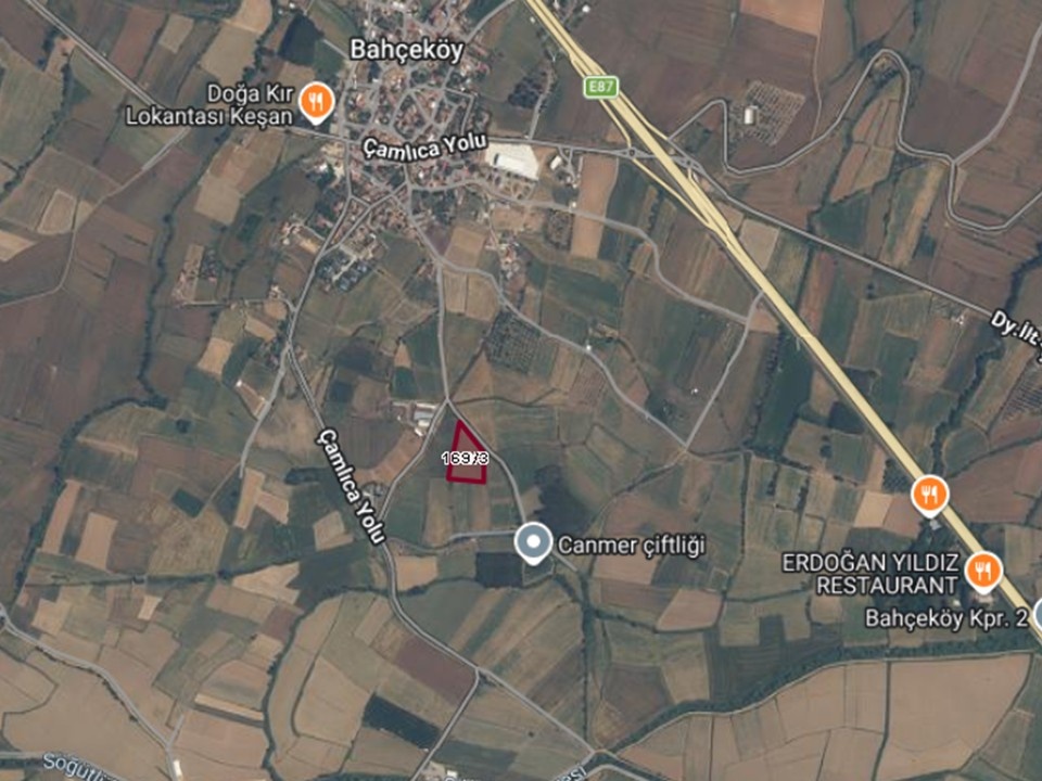 EDİRNE KEŞAN BAHÇEKÖY'DE 6.909 m² MÜSTAKİL TAPULU, KADASTRO YOLUNA CEPHELİ TARLA - EDİRNE KEŞAN BAHÇEKÖY KÖYÜ - undefined undefined