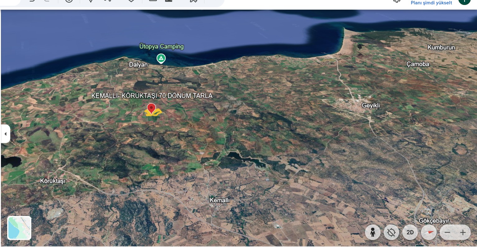 ÇANAKKALE  EZİNEDE DENİZE YAKIN 70 DÖNÜME YAKIN  KOMPLE SATILIK TARLA - ÇANAKKALE EZİNE KEMALLI KÖYÜ - undefined undefined - Thumbnail