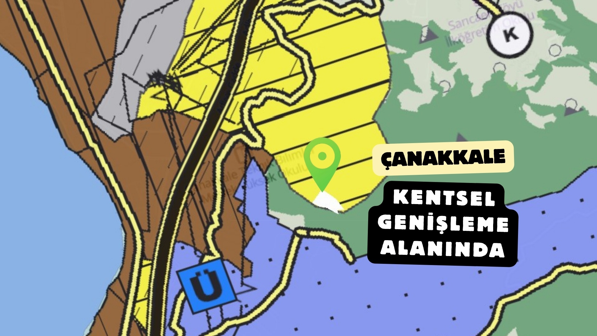 SARI BÖLGEDE 16.022/2 m² YATIRIM FIRSATI - ÇANAKKALE MERKEZ SARICAELİ KÖYÜ - undefined undefined - Thumbnail