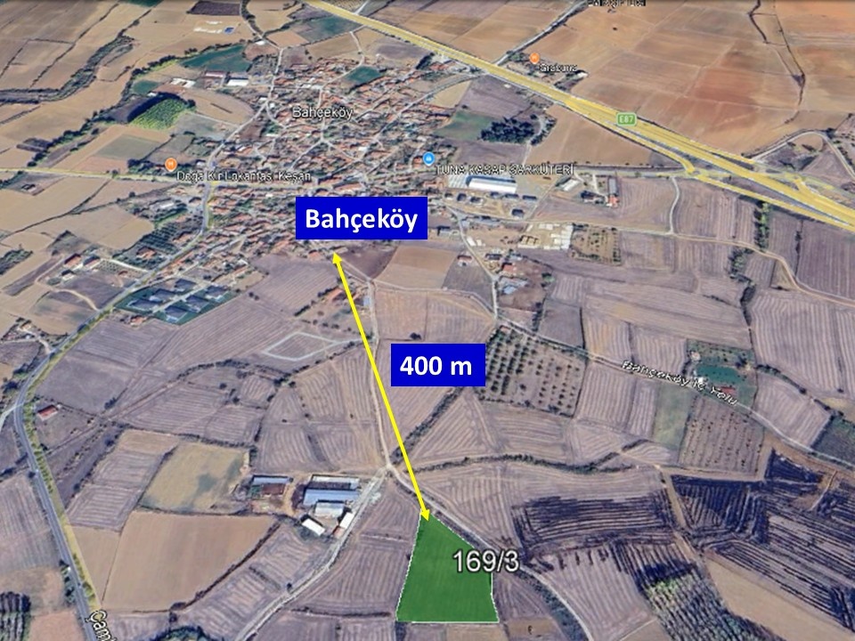 EDİRNE KEŞAN BAHÇEKÖY'DE 6.909 m² MÜSTAKİL TAPULU, KADASTRO YOLUNA CEPHELİ TARLA - EDİRNE KEŞAN BAHÇEKÖY KÖYÜ - undefined undefined - Thumbnail