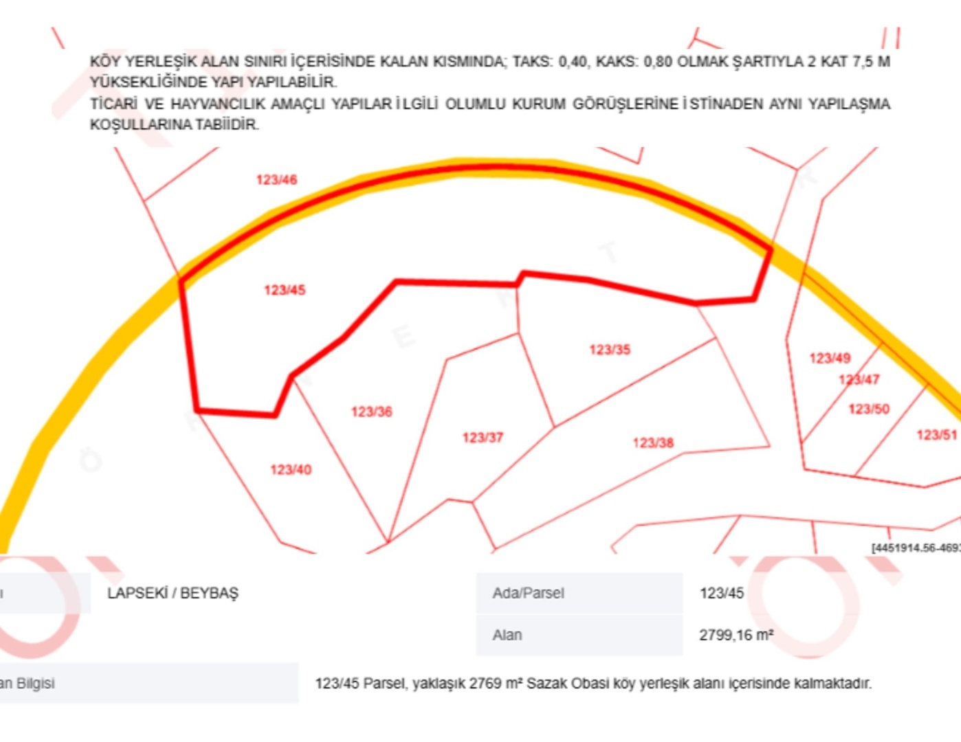 🏡 Lapseki Beybaş'ta Konut İmarlı, 3 Müstakil Ev Yapılabilir Arsa - ÇANAKKALE LAPSEKİ BEYBAŞ KÖYÜ - undefined undefined - Thumbnail
