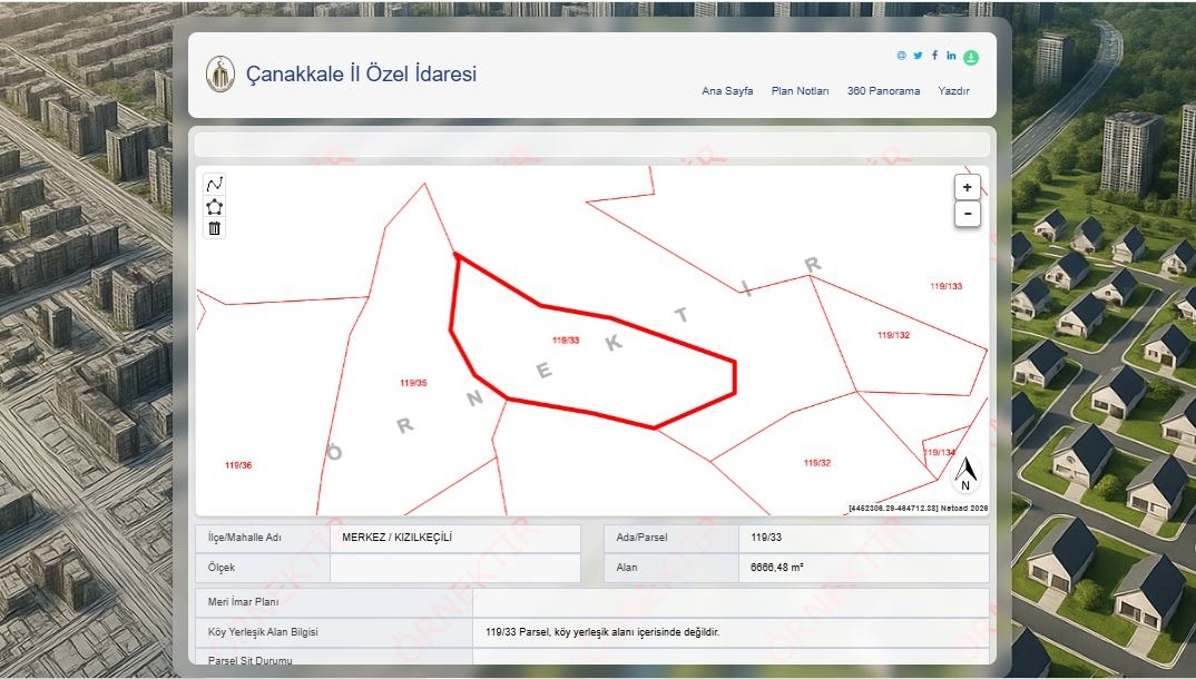ÇANAKKALE MERKEZ KIZILKEÇİLİDE 6660 M2 SATILIK TARLA ! - ÇANAKKALE MERKEZ KIZILKEÇİLİ KÖYÜ - undefined undefined - Thumbnail