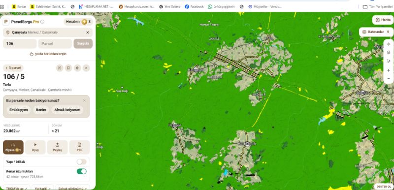 ÇANAKKALE MERKEZ ÇAMYAYLA KÖYÜNDE 10.431 M2 TARLA SATILIKTIR. - ÇANAKKALE MERKEZ ÇAMYAYLA KÖYÜ - undefined undefined - Thumbnail