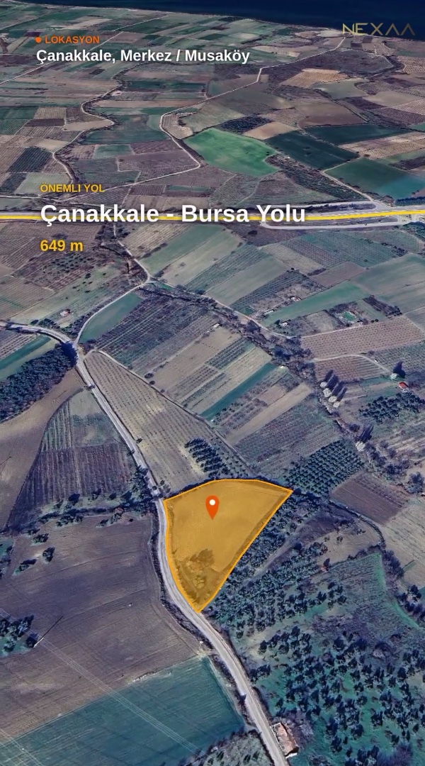 Çanakkale Merkez Musaköy de 9300 m2 Satılık Tarla  - ÇANAKKALE MERKEZ MUSAKÖY KÖYÜ - undefined undefined - Thumbnail