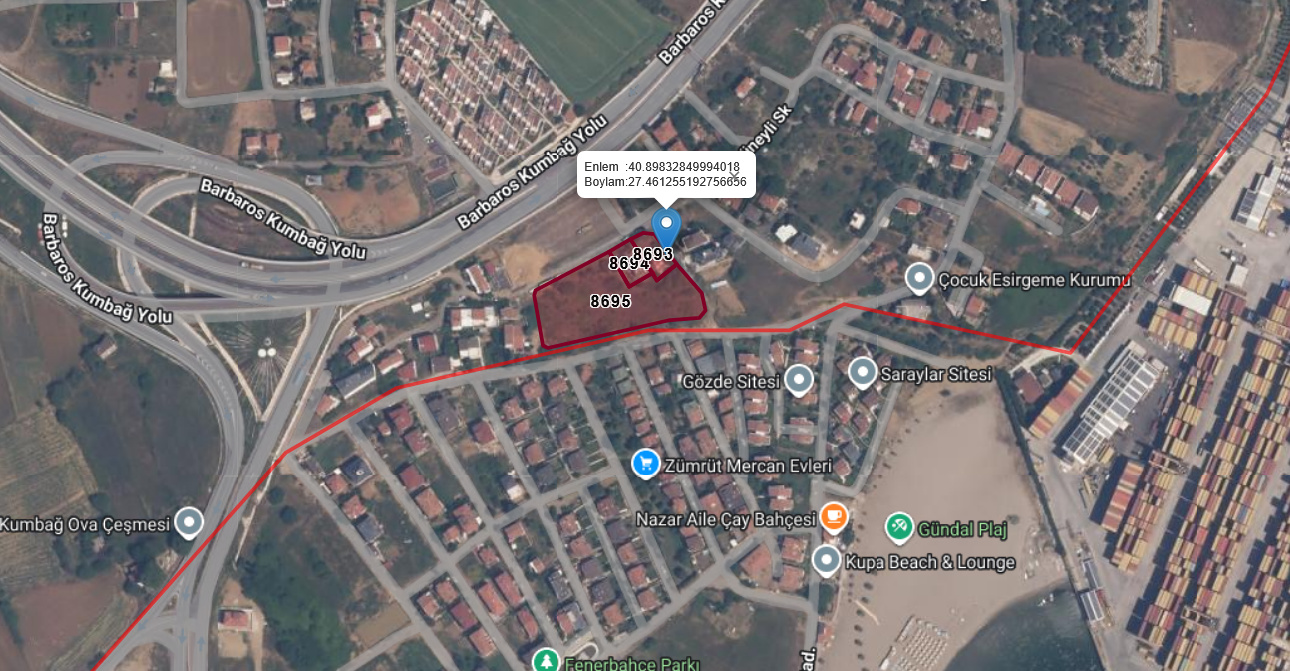 TEKİRDAĞ BARBAROS SATILIK KONUT İMARLI 6.121 m2 ARSA + İKİ VİLLA - TEKİRDAĞ SÜLEYMANPAŞA BARBAROS MAHALLESİ - undefined undefined - Thumbnail